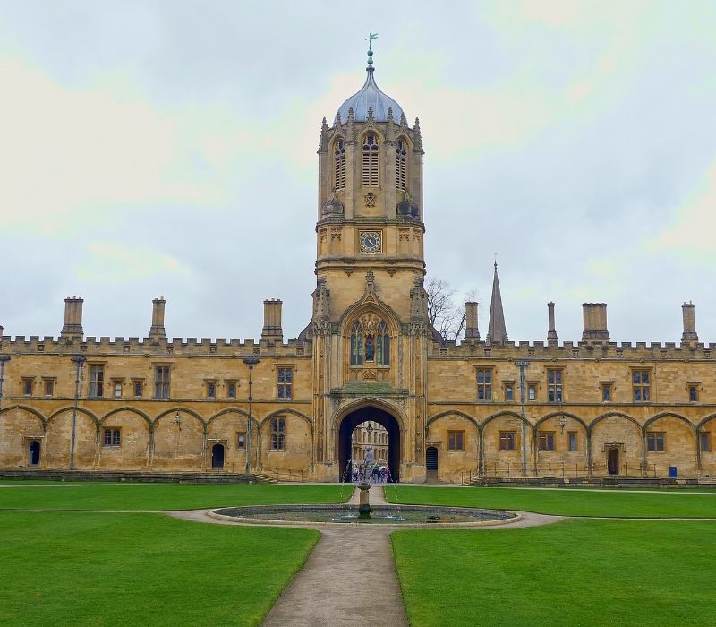 Historic Christ Church Cathedral and Oxford University in Oxford, England