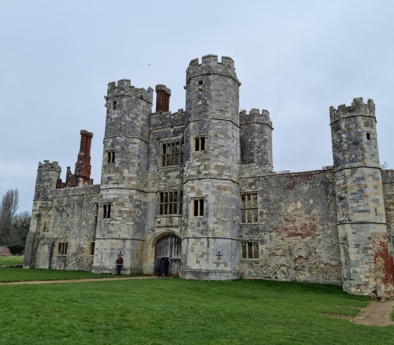 Titchfield Abbey ruins in Hampshire, England with historic medieval architecture
