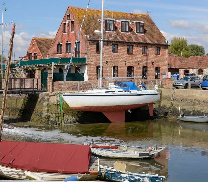 oats on the water at Emsworth, Hampshire, England
